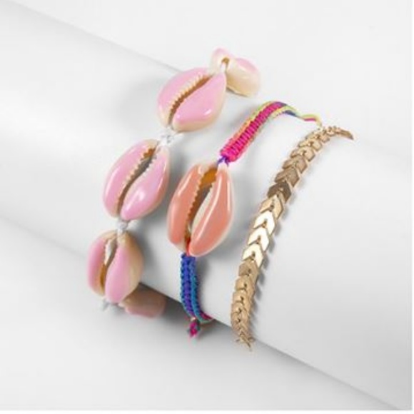 Beautiful Pastel Shell Bracelet Set - Picture 3 of 4
